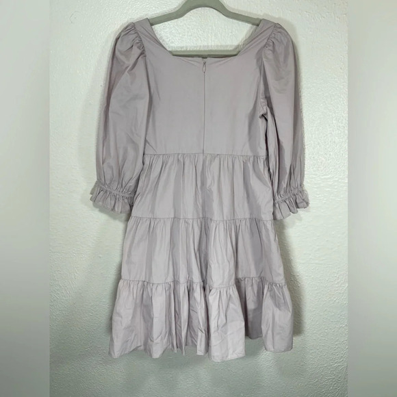 Madewell Lilac Purple Poplin Lizzie Babydoll Square Neck Mini Dress Women’s 0 - Picture 14 of 16